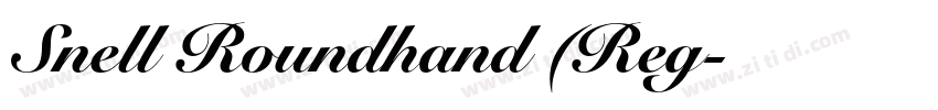 Snell Roundhand (Reg字体转换